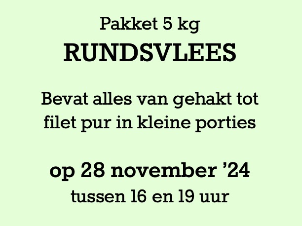 Pakket Rundsvlees 10 kg - 28 november '24