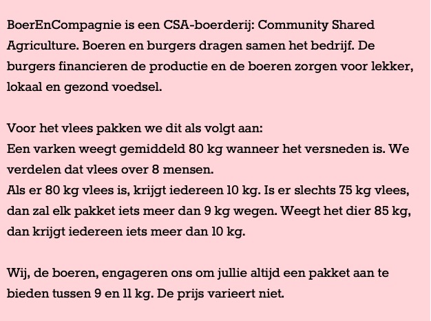 Pakket Varkensvlees 10 kg - 2 maart